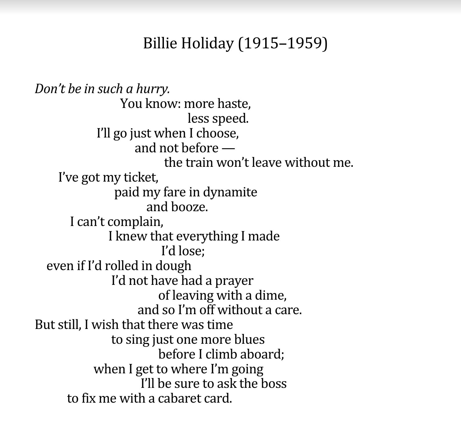 Billie Holiday